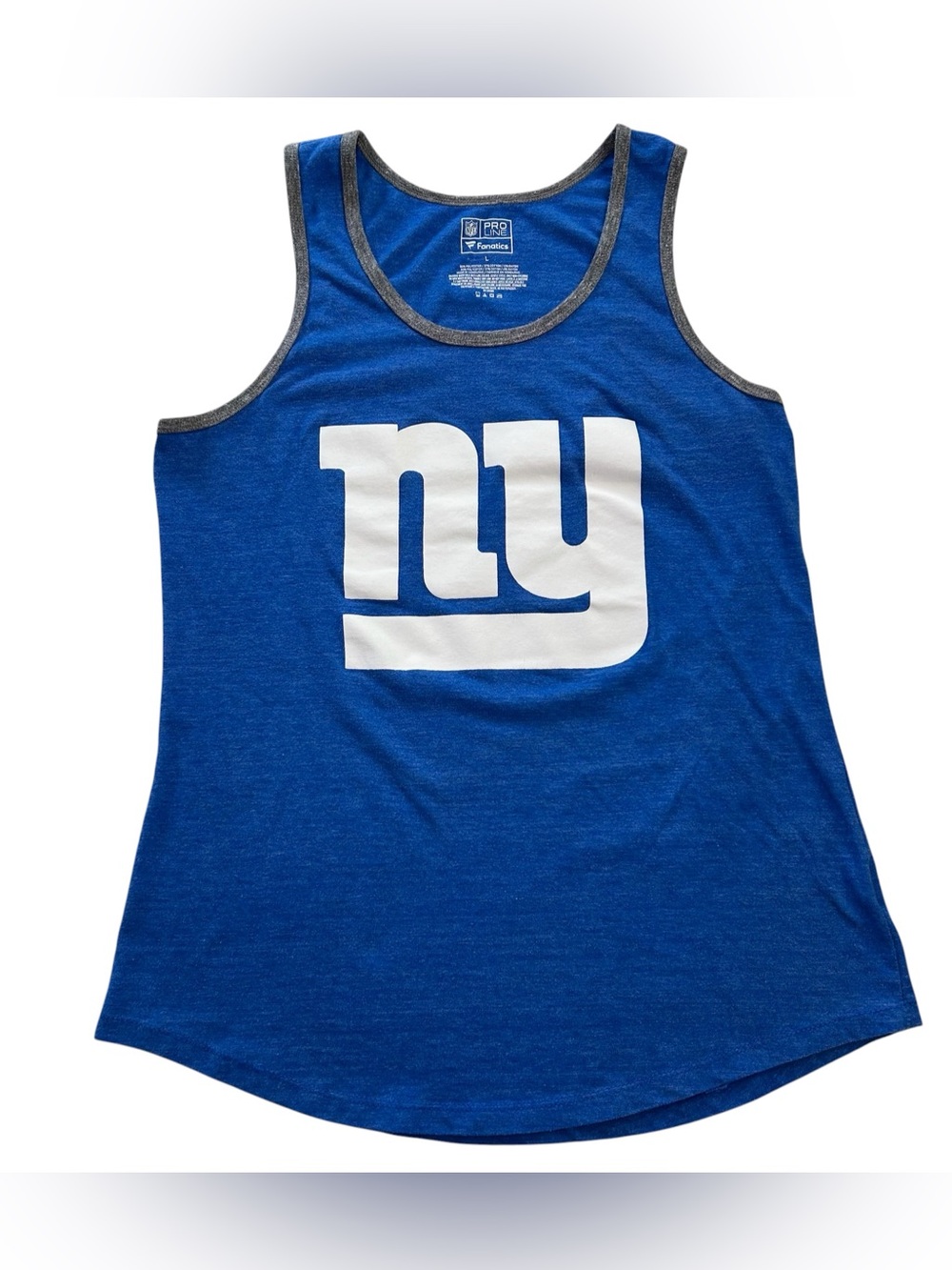 Fanatics New York Giants NFL Pro Like Women’s Tank Top Logo Blue Size Large